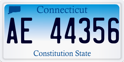 CT license plate AE44356