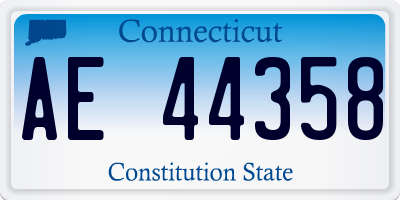 CT license plate AE44358