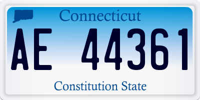 CT license plate AE44361