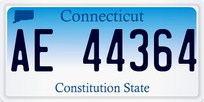 CT license plate AE44364