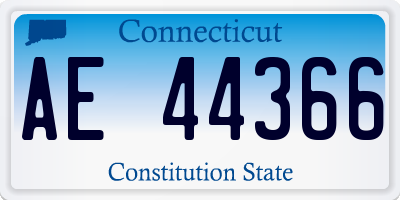 CT license plate AE44366