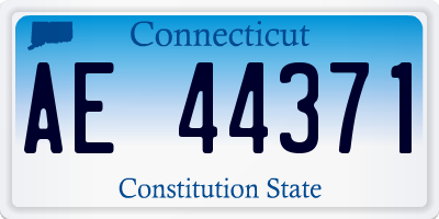 CT license plate AE44371