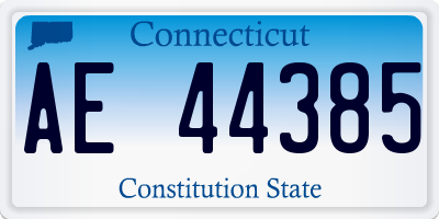 CT license plate AE44385