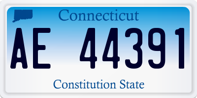 CT license plate AE44391