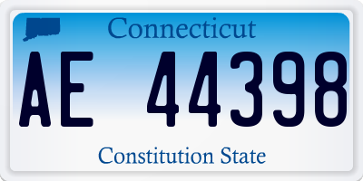 CT license plate AE44398