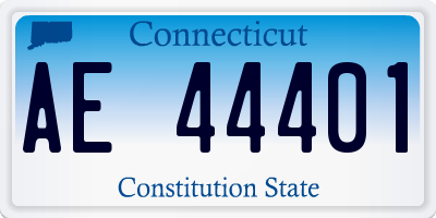 CT license plate AE44401