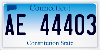 CT license plate AE44403