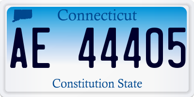 CT license plate AE44405
