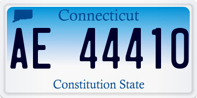 CT license plate AE44410