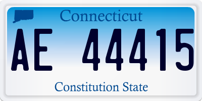 CT license plate AE44415