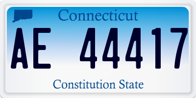 CT license plate AE44417