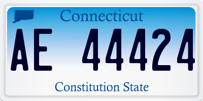 CT license plate AE44424