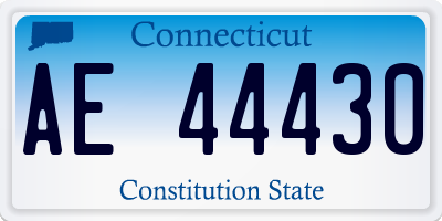 CT license plate AE44430