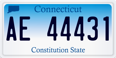 CT license plate AE44431
