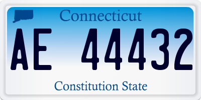 CT license plate AE44432