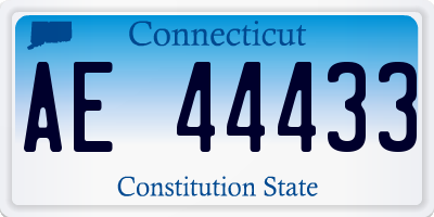 CT license plate AE44433