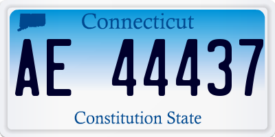 CT license plate AE44437