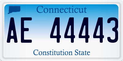 CT license plate AE44443