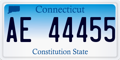 CT license plate AE44455