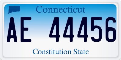 CT license plate AE44456