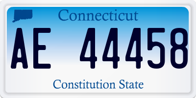 CT license plate AE44458