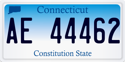 CT license plate AE44462