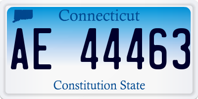 CT license plate AE44463