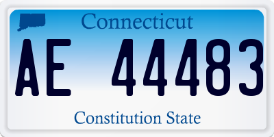CT license plate AE44483