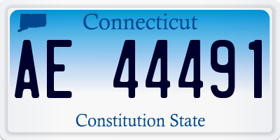 CT license plate AE44491