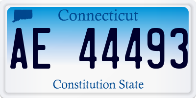 CT license plate AE44493