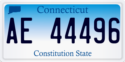 CT license plate AE44496