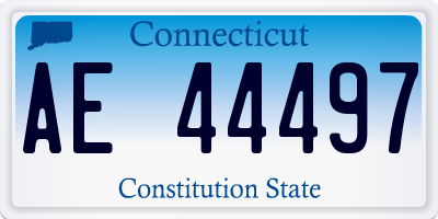 CT license plate AE44497