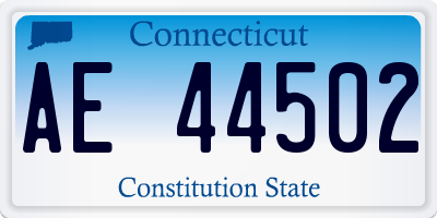 CT license plate AE44502