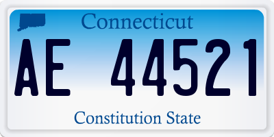 CT license plate AE44521
