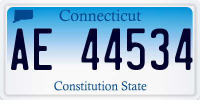 CT license plate AE44534