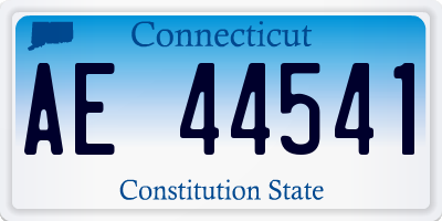 CT license plate AE44541