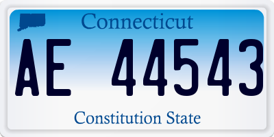 CT license plate AE44543