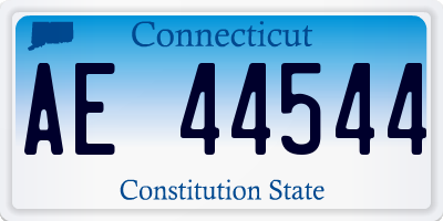 CT license plate AE44544