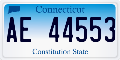 CT license plate AE44553
