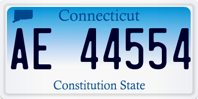 CT license plate AE44554