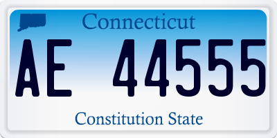 CT license plate AE44555