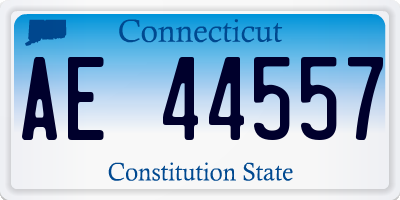 CT license plate AE44557