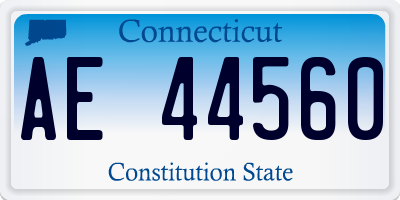 CT license plate AE44560