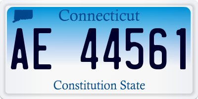 CT license plate AE44561