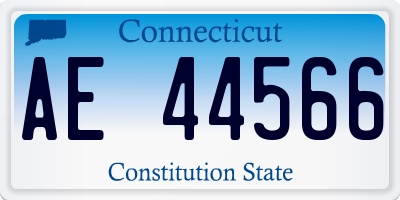CT license plate AE44566