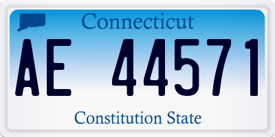 CT license plate AE44571