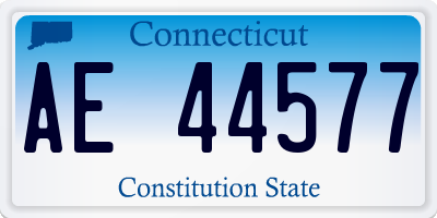 CT license plate AE44577