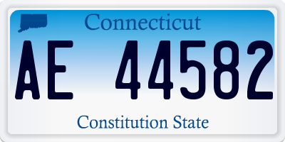 CT license plate AE44582