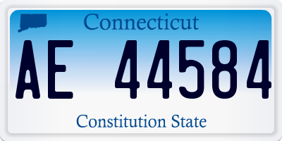 CT license plate AE44584