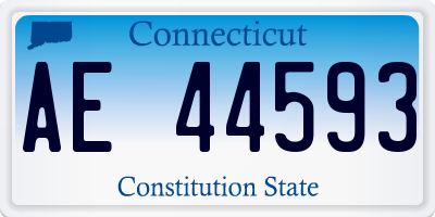 CT license plate AE44593
